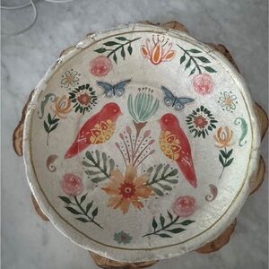 Handcrafted Floral and Bird Design Art Piece